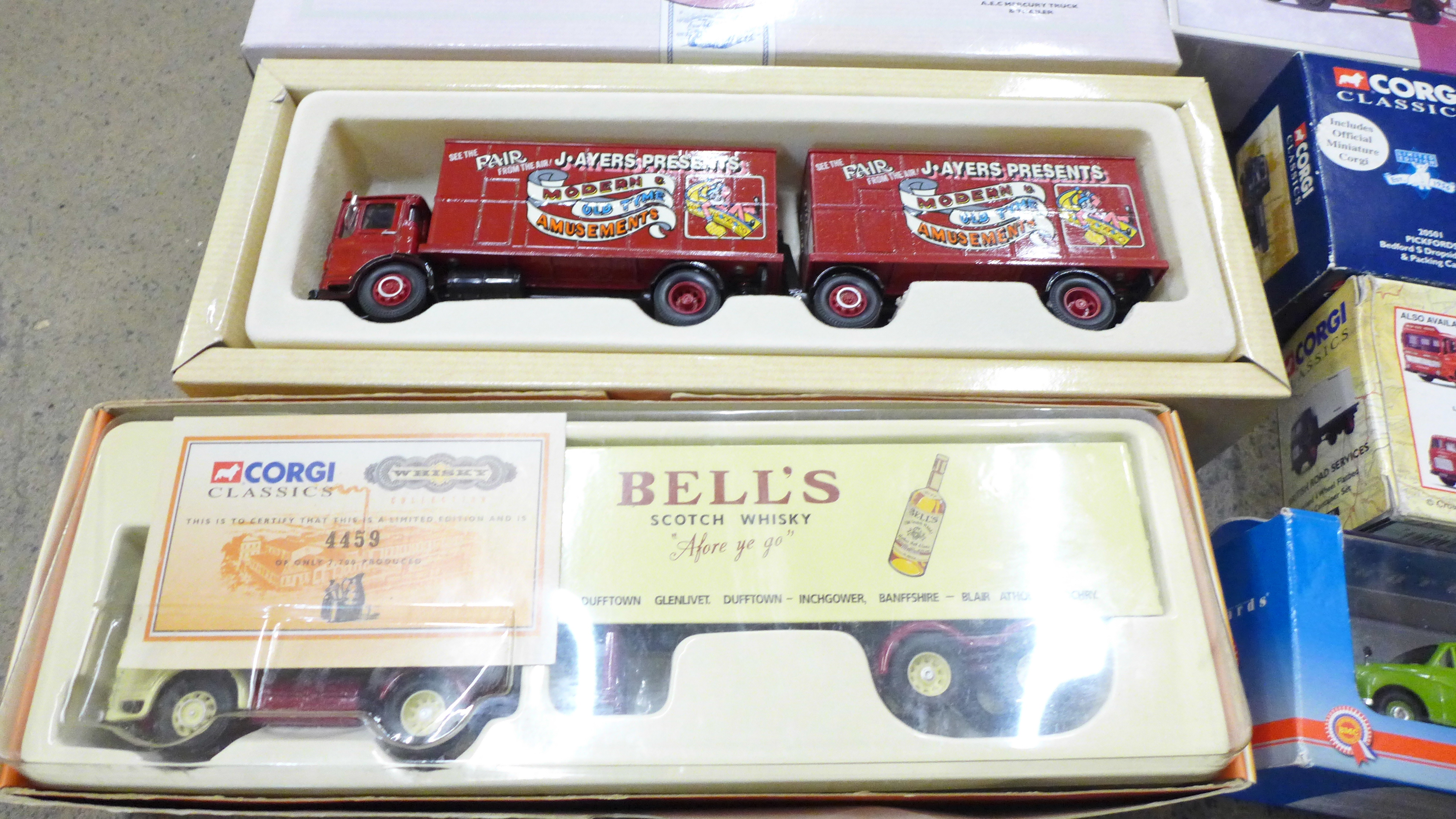 Eight Corgi commercial model vehicles including Bell's AEC, boxed - Image 2 of 3