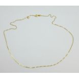 A fine 18ct gold chain, 1.3g, 38cm