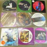 15 x 12" picture disc singles, including REM, INXS, Prince and UB40