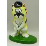 Lorna Bailey Pottery, ?Golfing Cat?, 14cm, signed on the base
