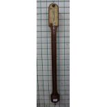 An Osborne of Sheffield mahogany stick barometer