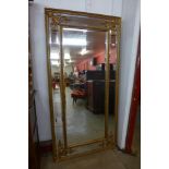 A large French style gilt framed mirror, 183 x 92cms (M33138) #