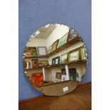 An Art Deco bevel edge mirror