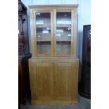 A Victorian style pine bookcase