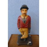 A figural golfer