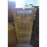 An oak filing cabinet