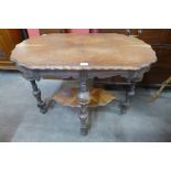 A Victorian walnut occasional table