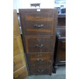 An oak filing cabinet