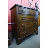 A George III mahogany bachelors chest of drawers