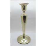 A silver candlestick, Walker & Hall, 24.5cm