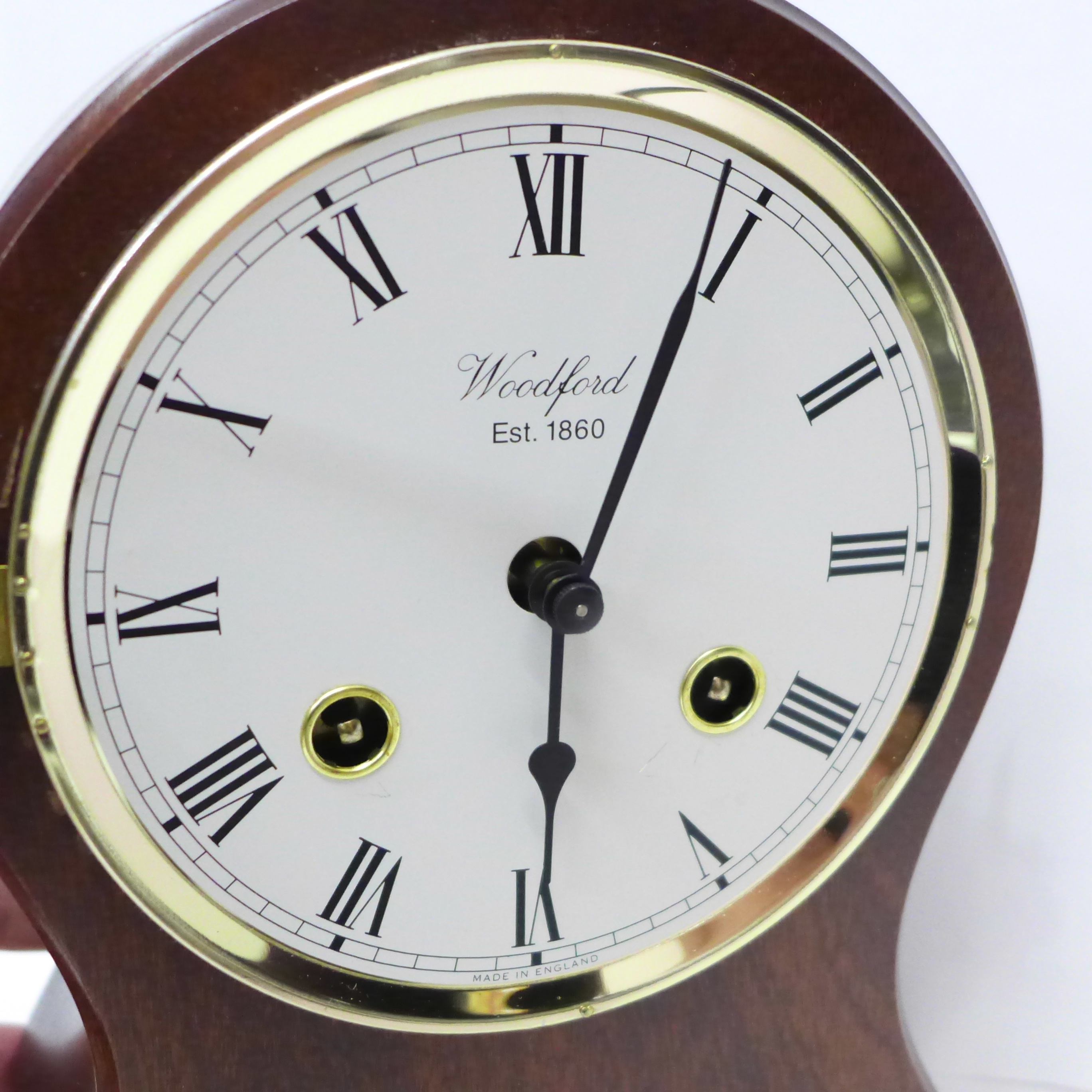 A Woodford floating balance clock with striking Franz Hermle movement, glass a/f - Bild 5 aus 5