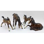 Four Beswick foals