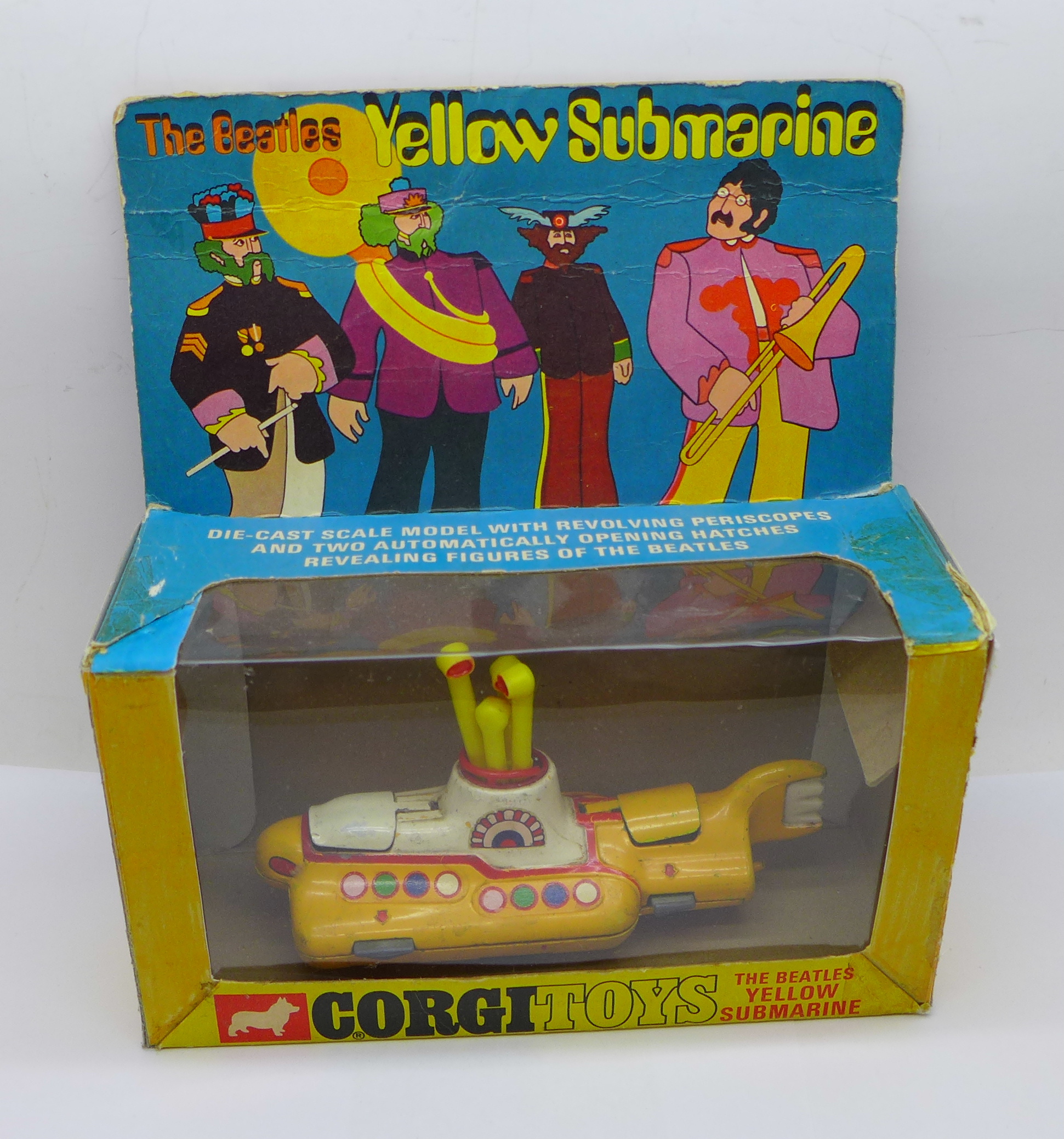 A Corgi Toys Beatles Yellow Submarine, boxed, repair to box, lacking plastic box inner