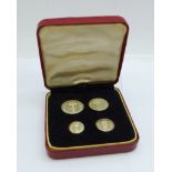 Coins; a 1900 Maundy money set, cased