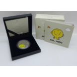 The Royal Mint Mr Men, the 50th Anniversary of Mr Men 2021 UK £2 one ounce silver proof coin with