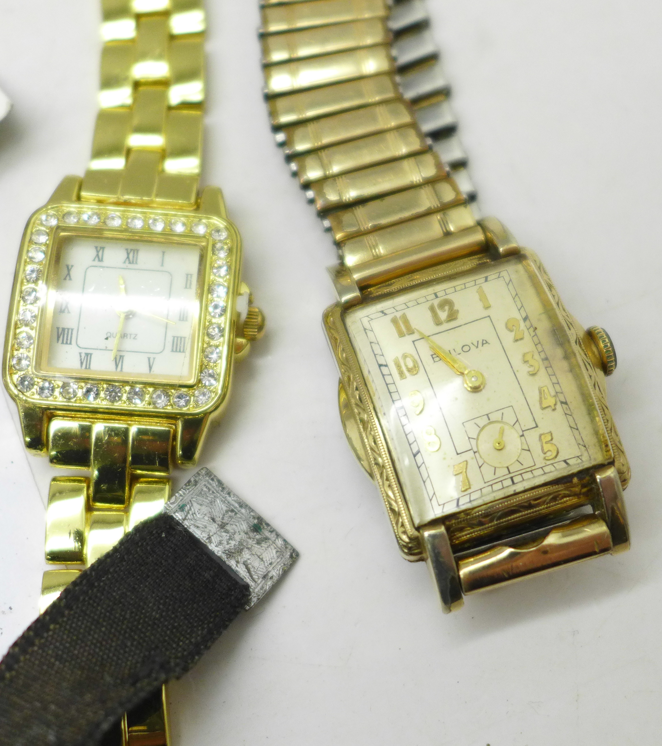 A collection of watches including Art Deco Bulova and Jaquet Cobur - Bild 5 aus 6