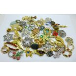 Sixty brooches