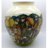 A Moorcroft vase, Welcome Home, limited edition, 26/30 by Paul Hilditch, shape number 189/8, 21cm