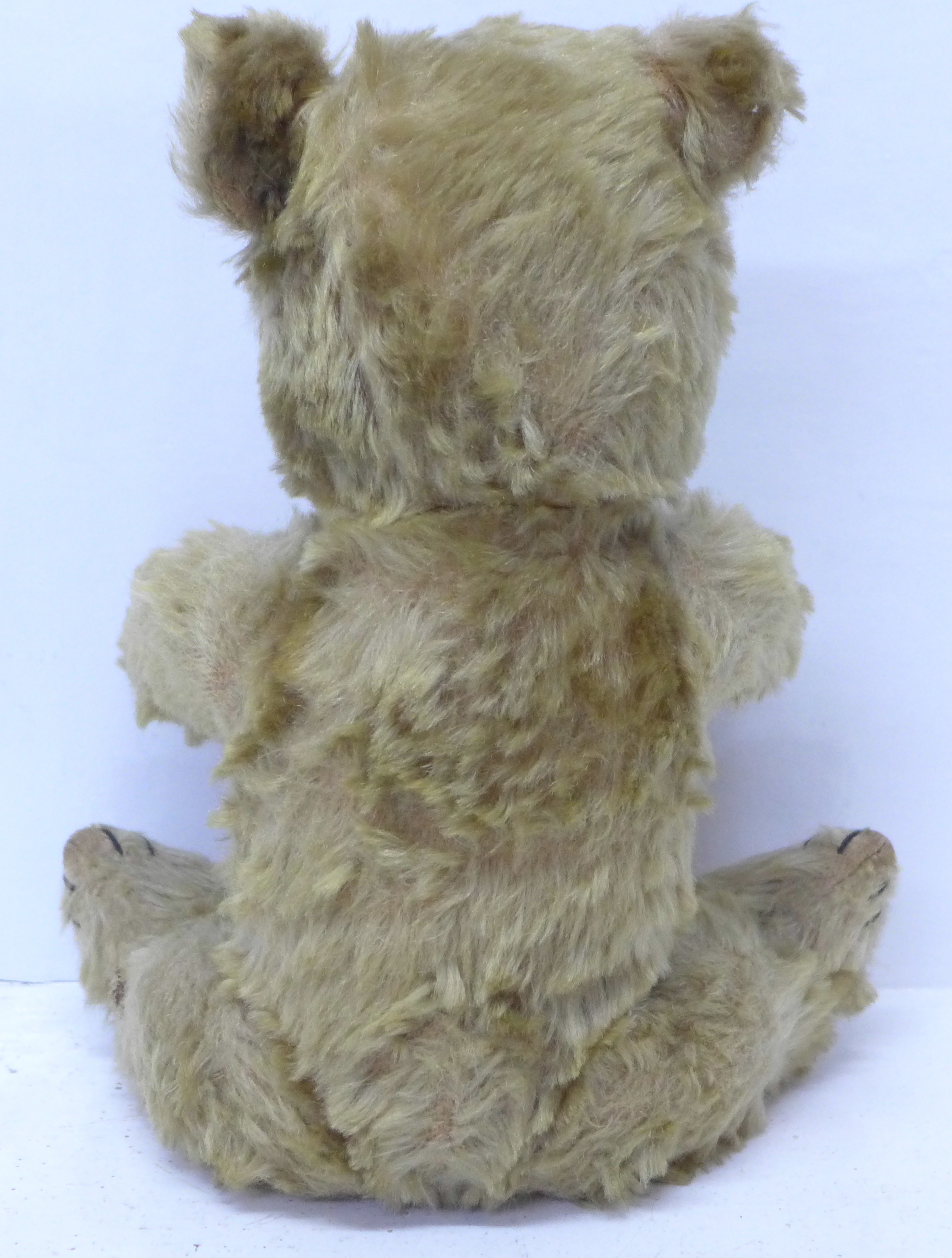 A jointed Teddy bear with plush body, 37cm - Bild 5 aus 5