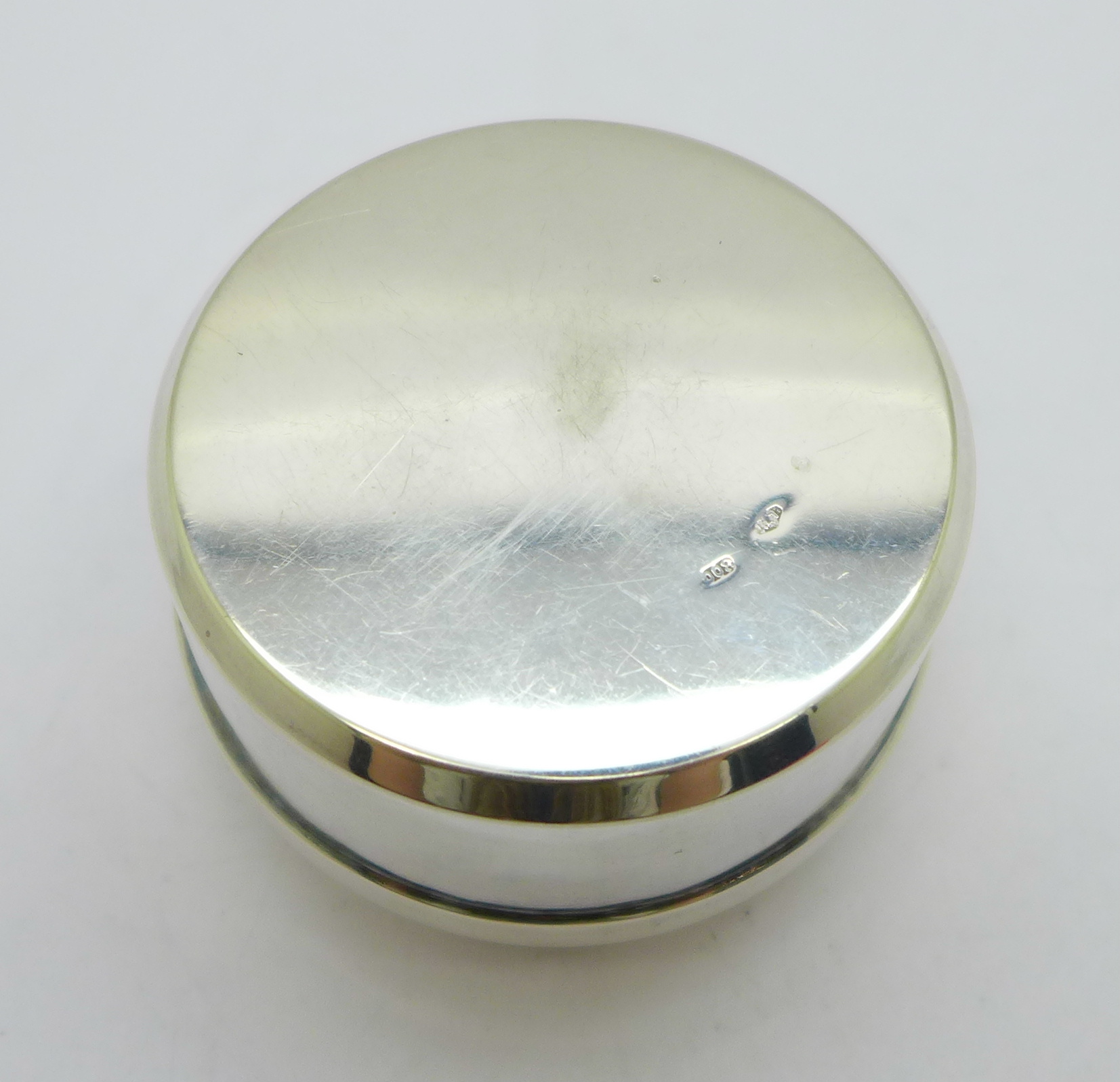 An 800 silver circular box, 50g, diameter 6cm - Bild 3 aus 5