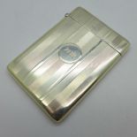 A silver card case, Birmingham 1926, 65g