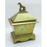 A George III brass tobacco box
