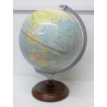 A terrestial globe