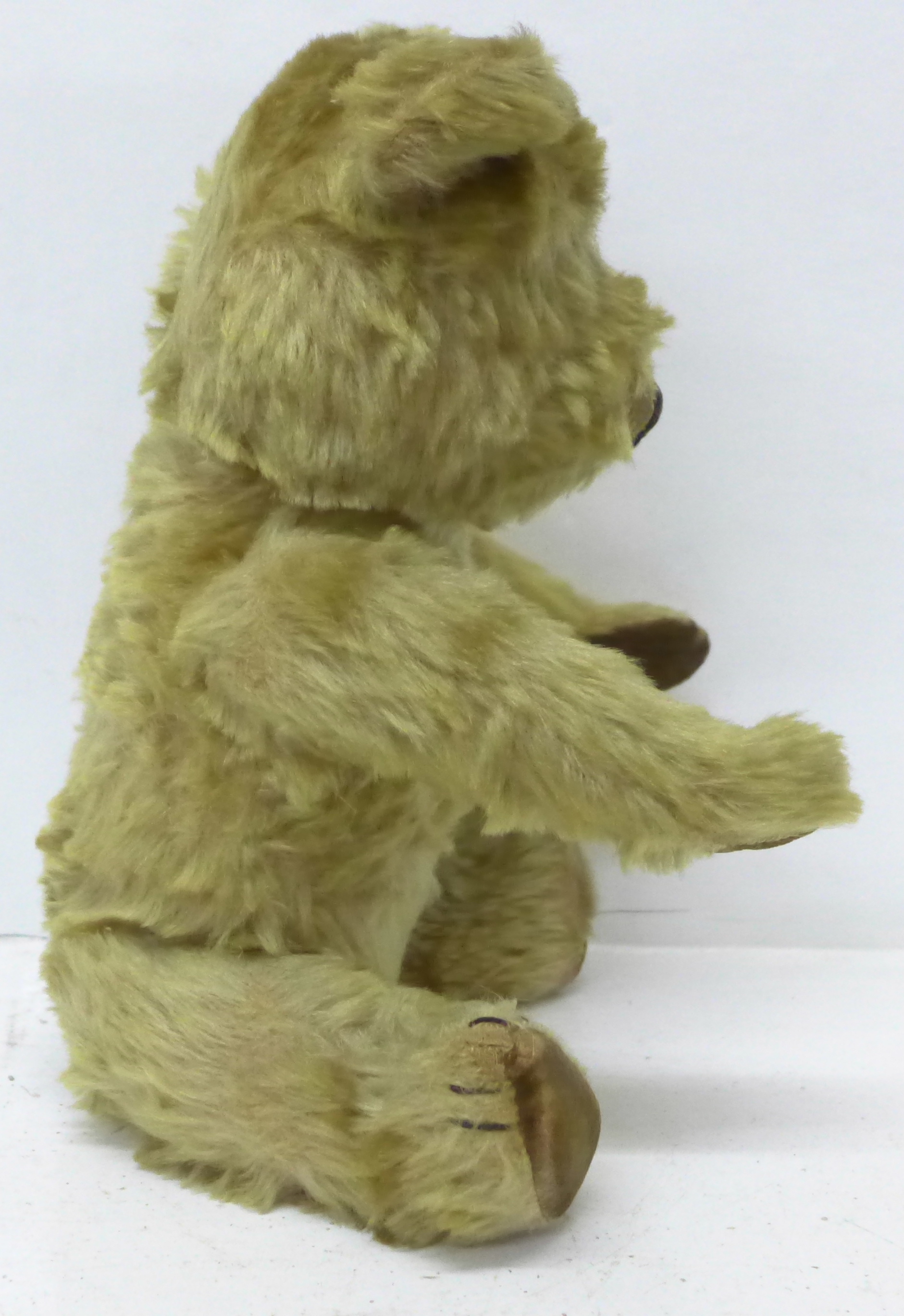 A jointed Teddy bear with plush body, 37cm - Bild 4 aus 5