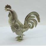 A white metal model cockerel, 55g, 11cm