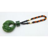 A carved jade decoration