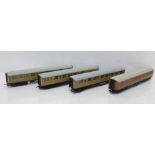 Four Hornby OO gauge railway coaches