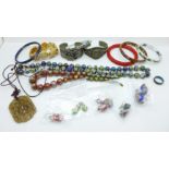 Bangles and beads, etc., including cloisonne