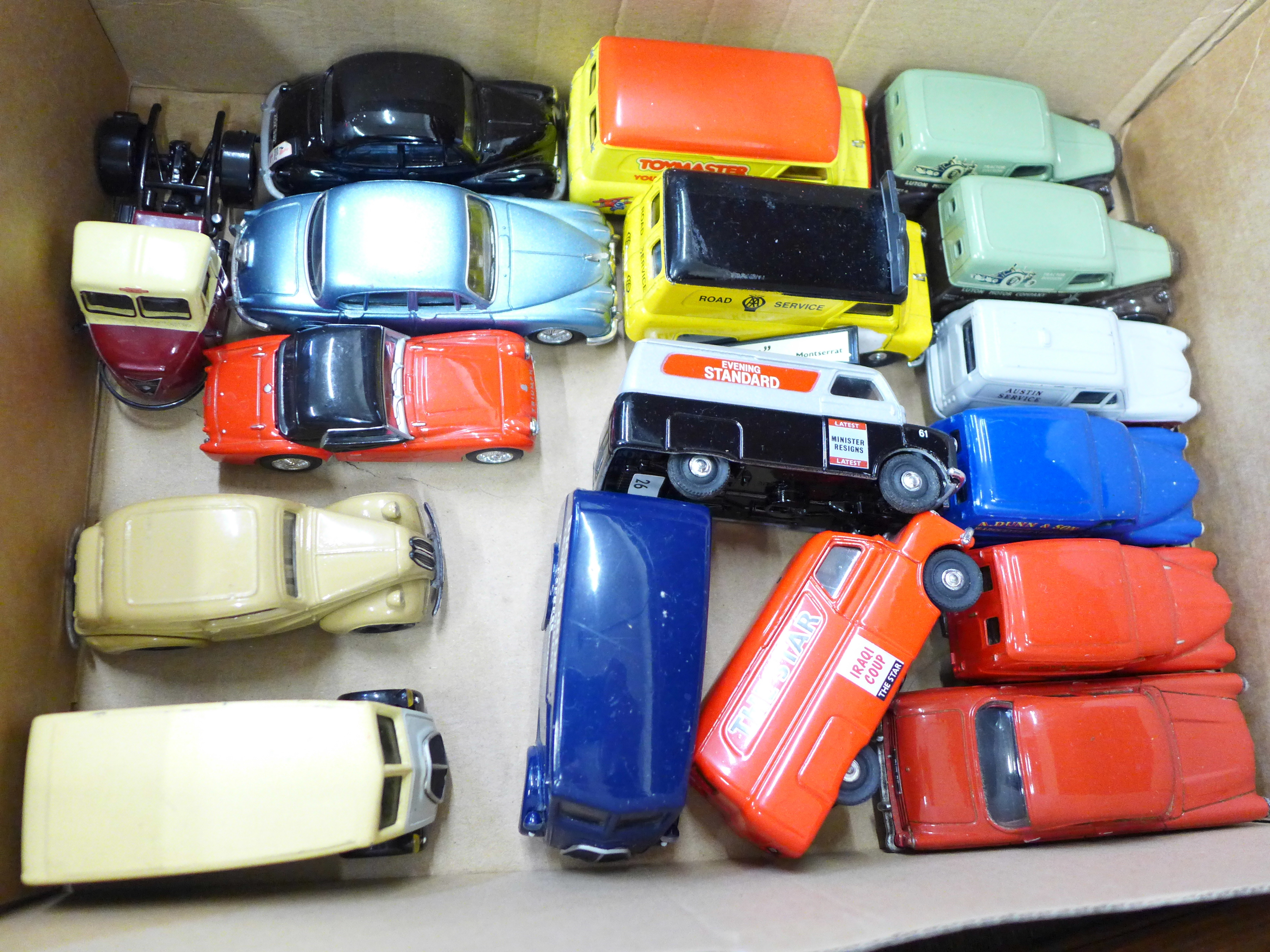 A collection of seventeen Corgi die-cast model vehicles