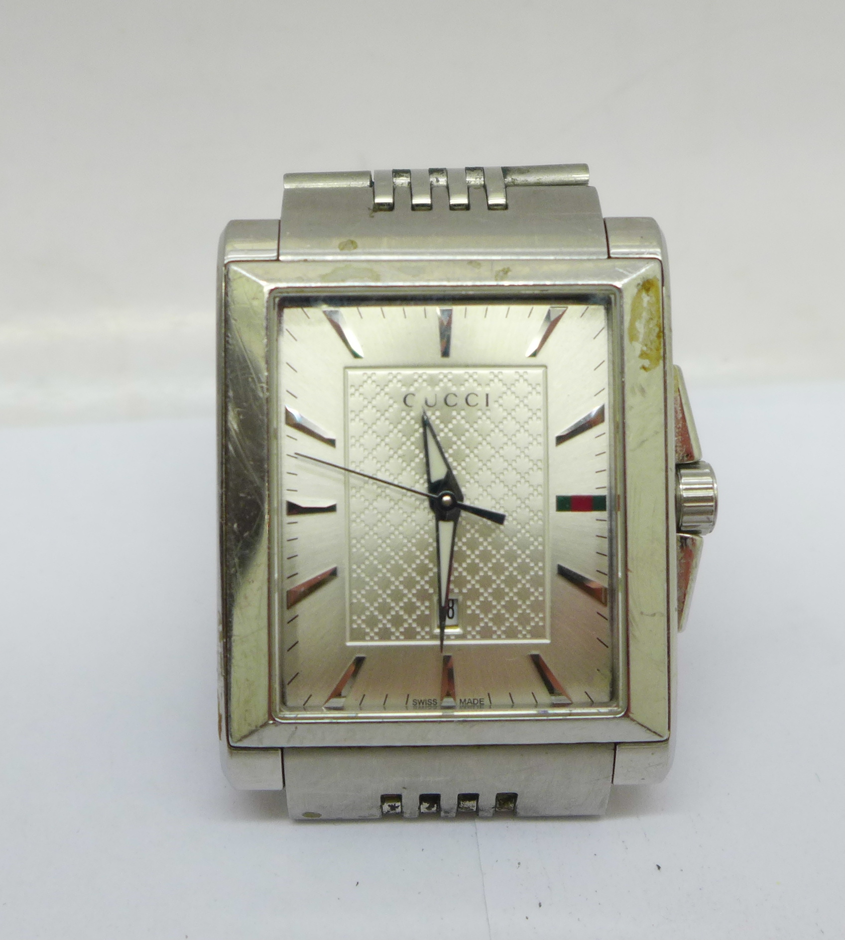 A Gucci wristwatch, with box, a/f, scratched - Bild 2 aus 8