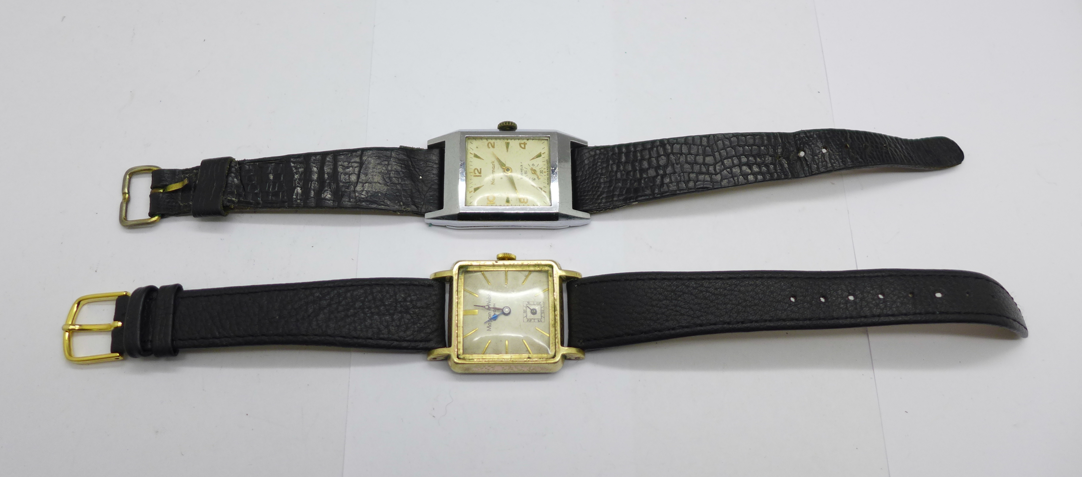 Two wristwatches, Newmark and Mappin & Webb