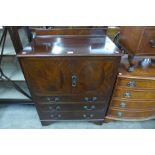 An Edward VII inlaid mahogany side cabinet