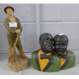 A continental figure, a/f, and a jazz singers figure group