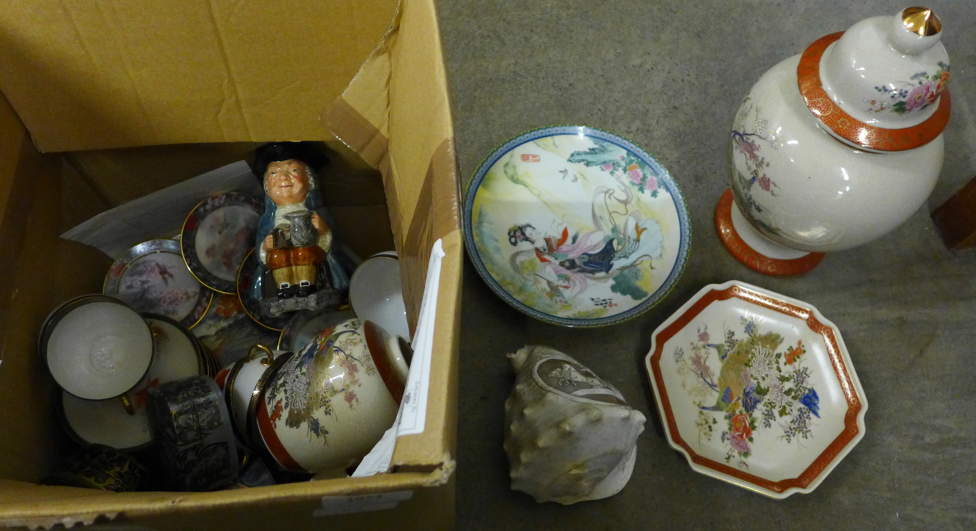 A collection of oriental china, six Geisha girl cups and saucers, Toby jug, etc. **PLEASE NOTE - Image 2 of 3