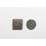 A medieval Crusader coin and coin weight