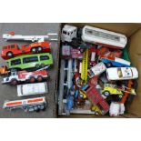 Corgi, Matchbox, Dinky and other die-cast model vehicles, playworn