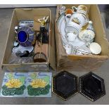 Two boxes of assorted items **PLEASE NOTE THIS LOT IS NOT ELIGIBLE FOR POSTING AND PACKING**