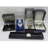 Wristwatches including Accurist, Boccia, Anne Klein, etc., boxed