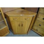 A G-Plan Brandon walnut fitted corner desk/cabinet