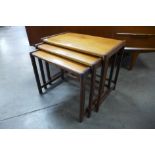 A teak nest of tables