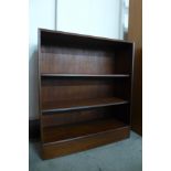 A teak open bookcase