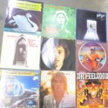 Forty-eight LP records, reggae, Alison Moyet, Sad Cafe, Jim Croce, Moody Blues, Bread, 10cc, Rod