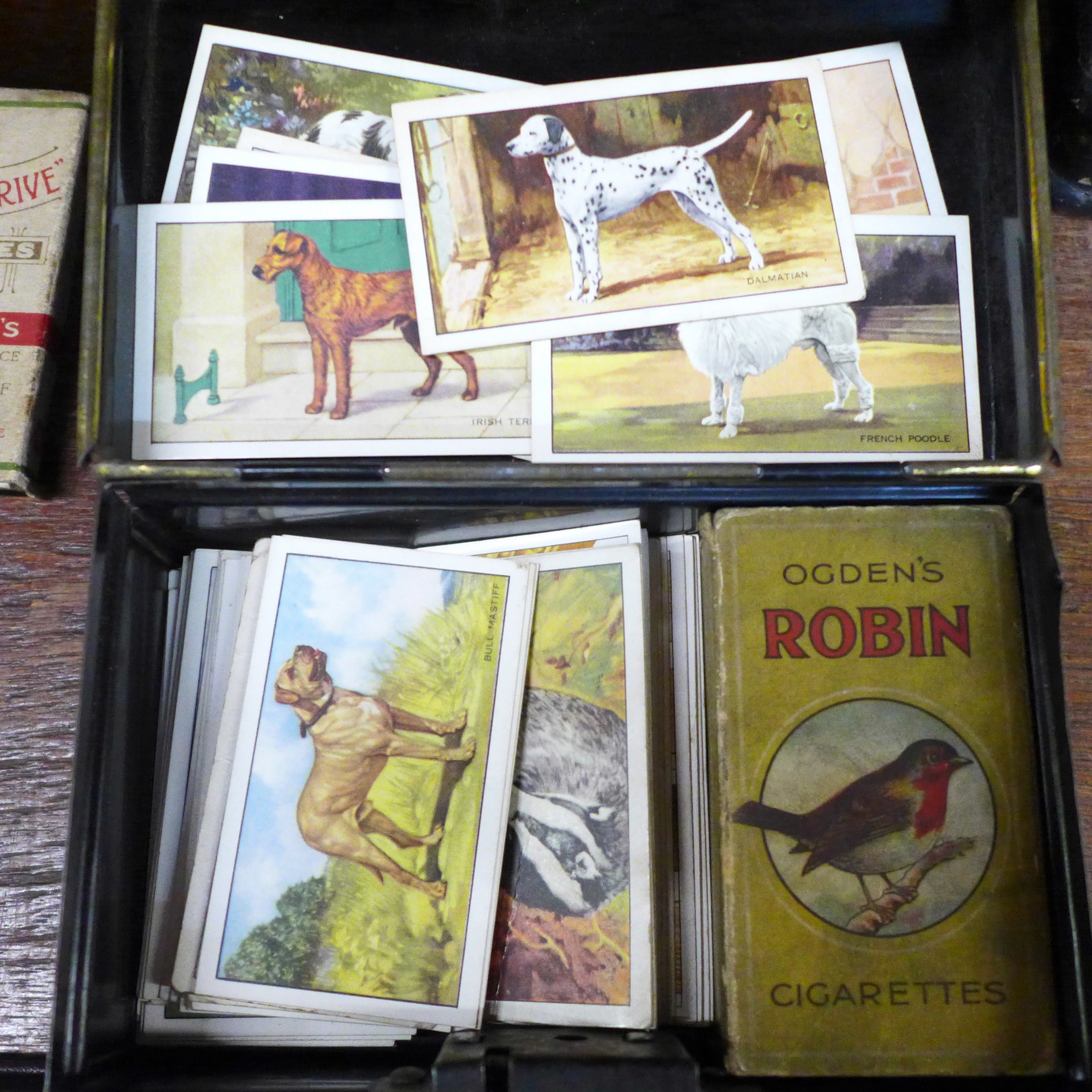 Nottingham postcards, cigarette cards and two lacquered boxes, for gloves and hankies - Image 6 of 6