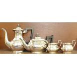 A four piece Viners of Sheffield Alpha plate tea service and an EPBM tea service