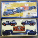 Two Corgi Classics 55201 Pickfords Diamond T ballast with trailer and cargo, boxed