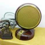 A Grundig Bakelite microphone